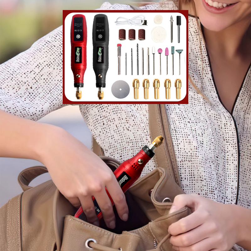 Cordless Rotary Tool Kit Accessories - Беспроводной вращающийся USB-инструмент в комплекте, деревообрабатывающая