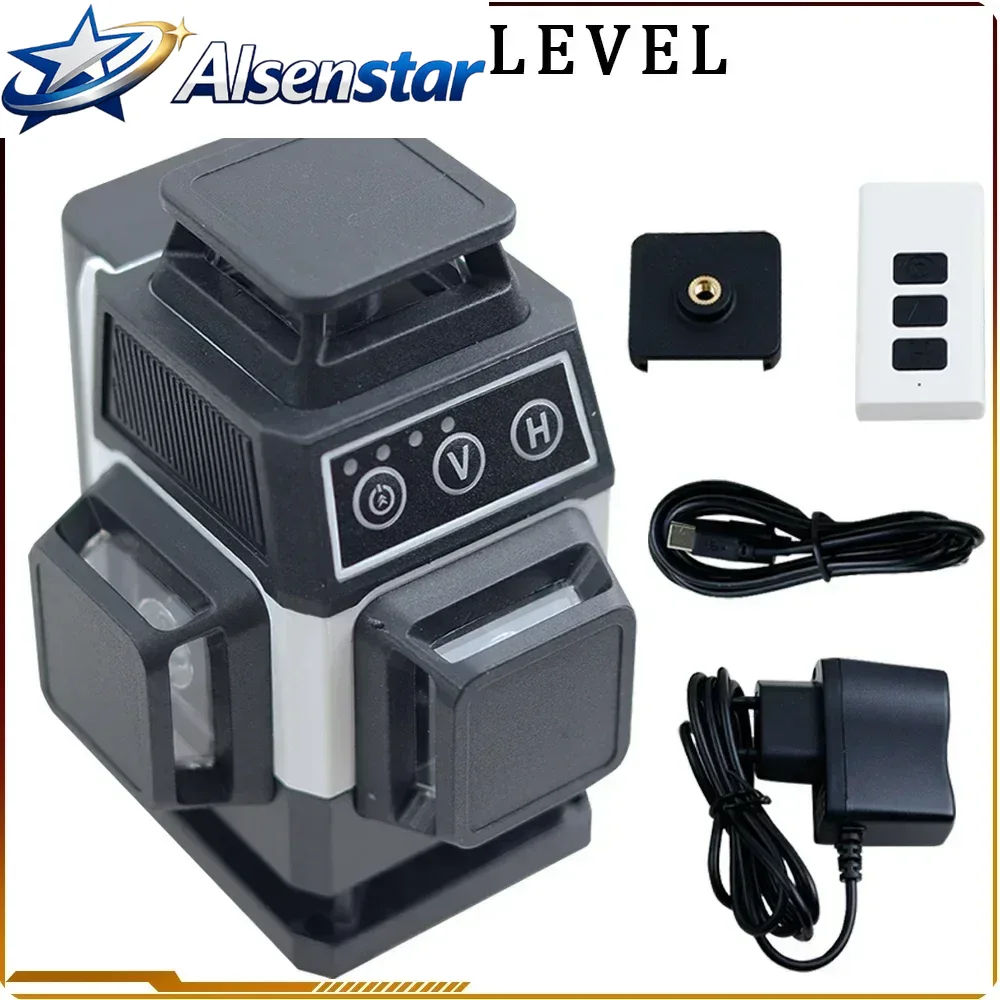 Laser Level 16 Lines 4D Green - 16-линейный лазерный нивелир 4D с функцией