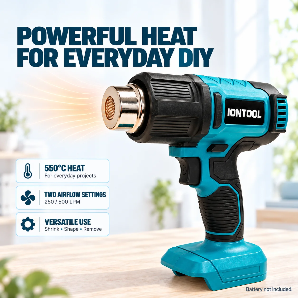 IONTOOL 550 ℃   Компактный, пр – обзор и цена Cordless Heat Gun For Shrink Tubing