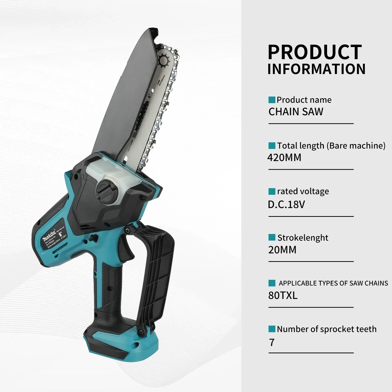 Электрическая цепная пила Maki – обзор и цена Mini Electric Chainsaw 6 Inch