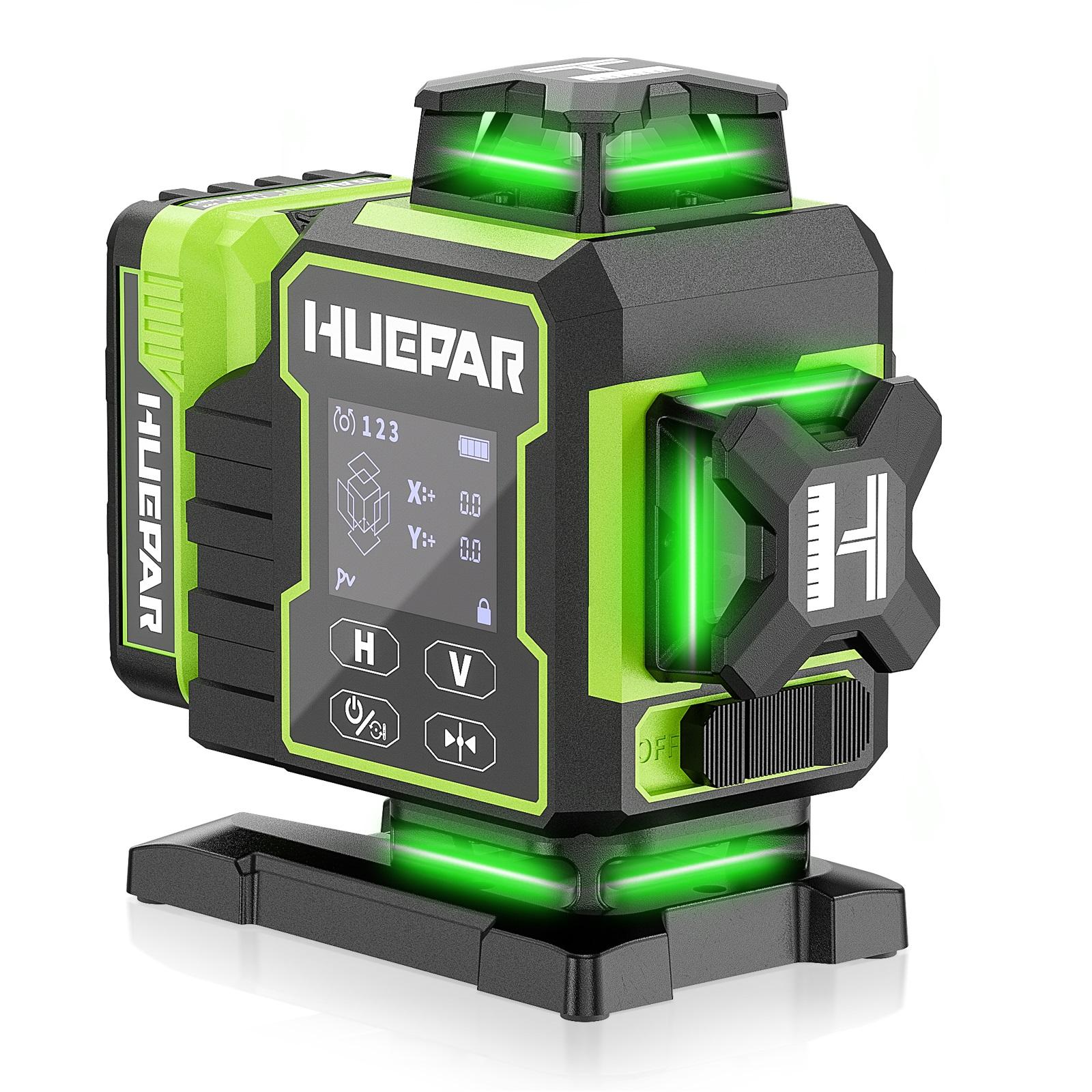 Лазерный нивелир Huepar W04CG  – обзор и цена Laser Level 16 Lines 4D Green